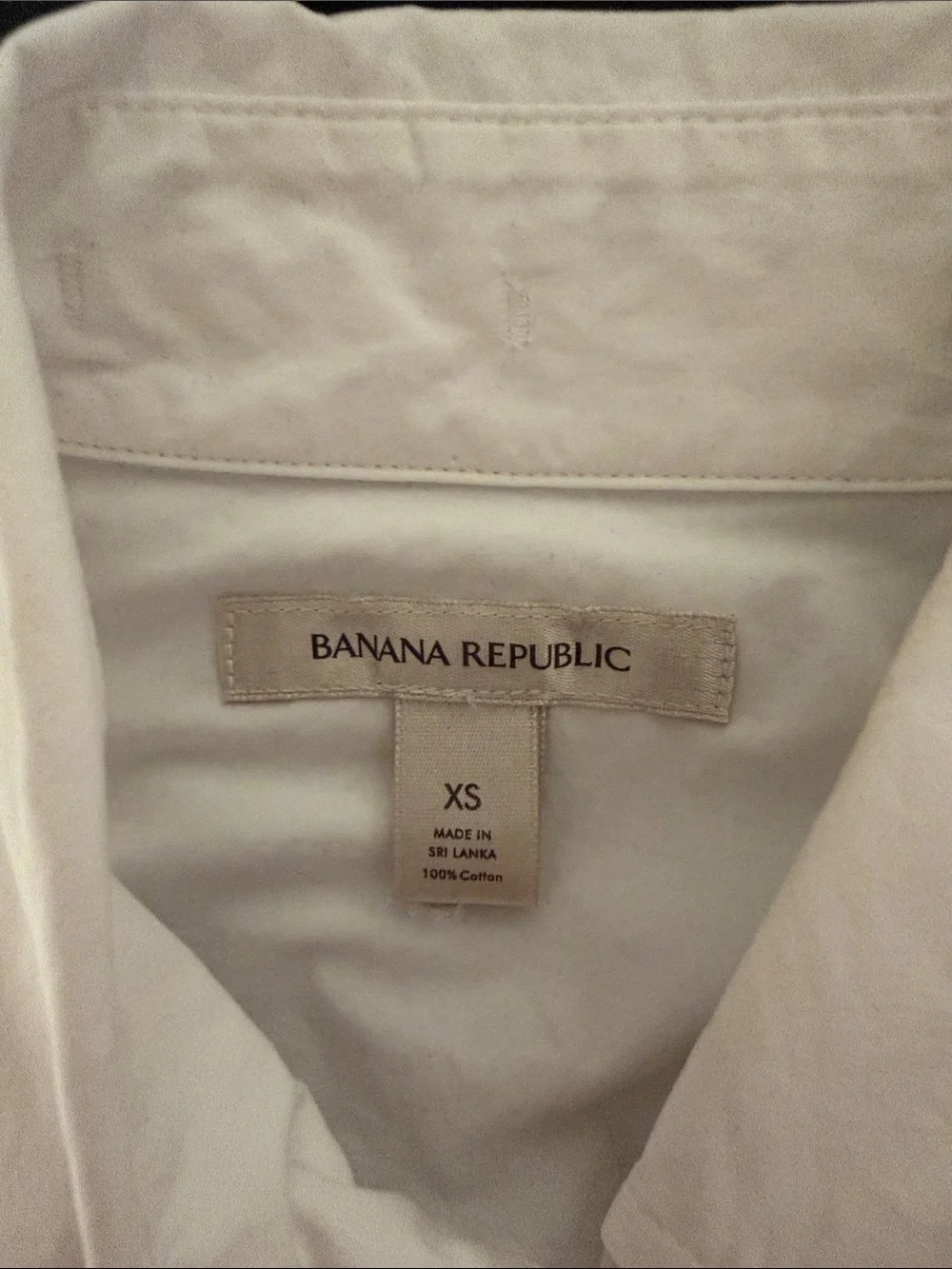 Banana Republic Classic White Button-Down Shirt - crop - size XS
